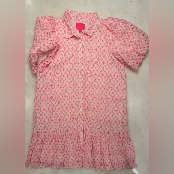 *LNWOT* Lilly Pulitzer Cartley Elbow Sleeve Dress “Resort White Flutter” Sz. 16 - Picture 5 of 16